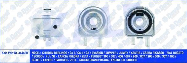 KALE 344490 Yag Sogutucu Partner-Berlingo-C5-C8-206-306-307-407-Xsara-Boxer-Jumper-Expert-Jumpy 2.0hdi(817704)